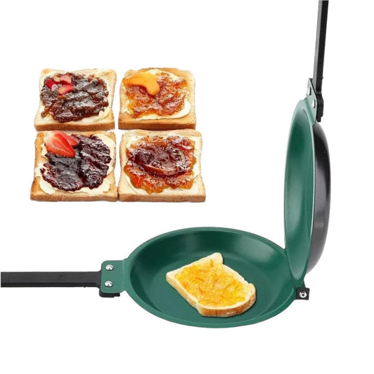 Poêle antiadhésive double face en céramique - Parfait pour les crêpes